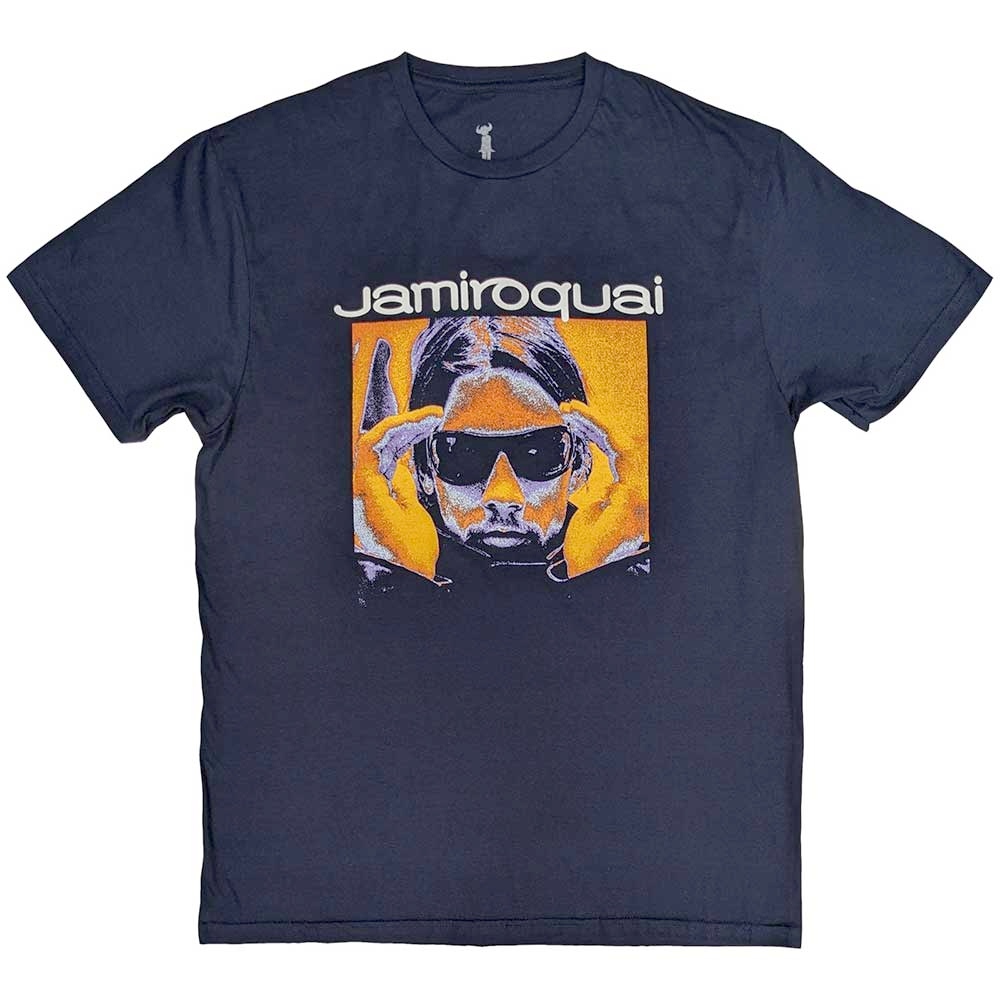Jamiroquai - Orange Glow Heren Tshirt - Donkerblauw